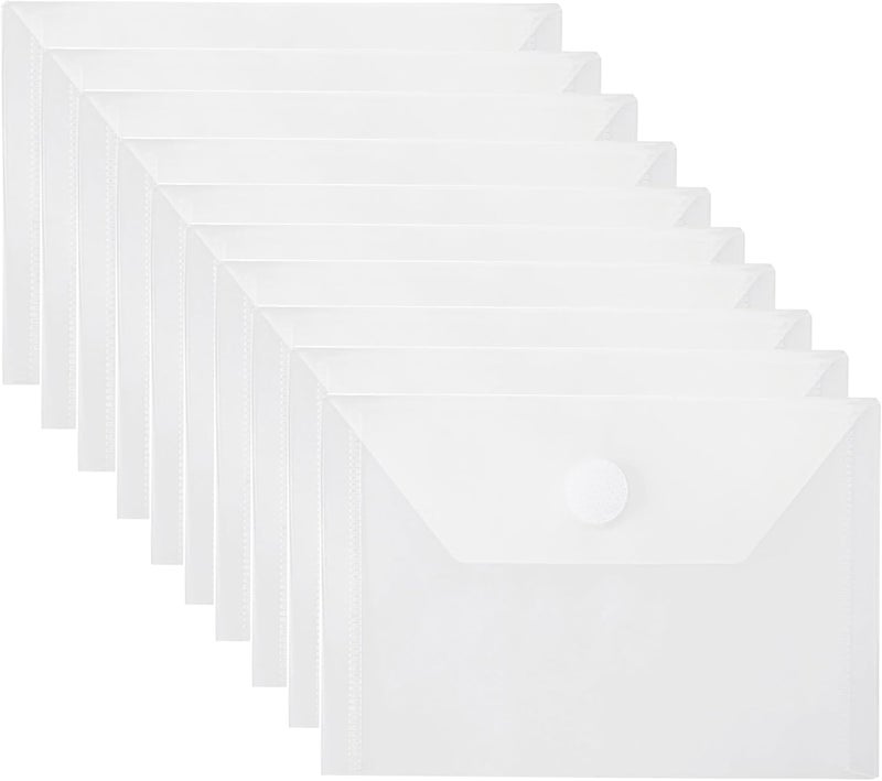 YESSART 3x5 Plastic Envelopes Hook Loop Closure Coupon Receipt Storage Holder 10 Pack (10 pack) - Image 1